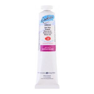 Farba akrylowa Ladoga 46ml, Biała - Zinc White